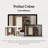 27.56" Lighted Corner Wine Cabinet, Modern Minimalist Sideboard with Glass Doors for Living Room