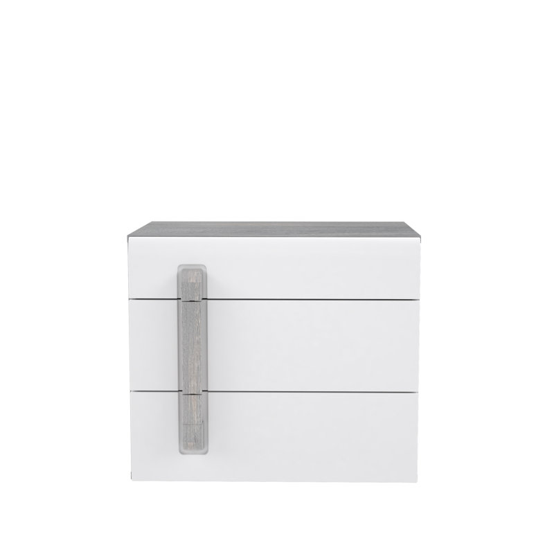 Attention Manufactured Wood Bedside Table, Right Orientation
