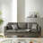 85" Faux Leather Square Arm Sofa-601280421