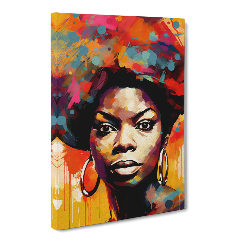Nina Simone Abstract - Wrapped Canvas, 60cm H x 40cm W x 3cm D