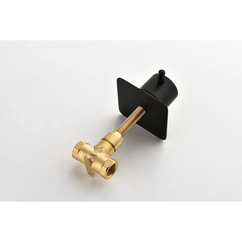 Valve réglable 3/4 po - poignée de douche principale en laiton avec contrôle du volume en nickel brossé 3 pièces