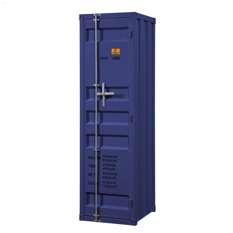 Garde-robe avec serrure de contenant pleine longueur, Bleu