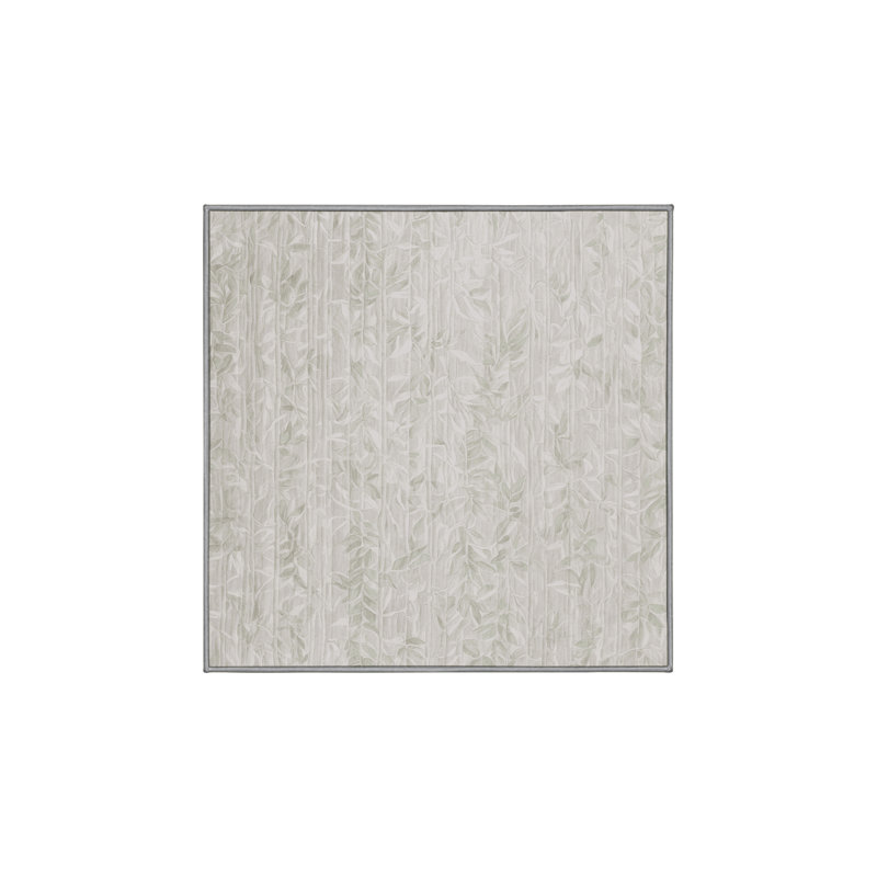 Tapis gris soyeux et moelleux, Carré 3 pi