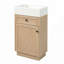 Meuble-lavabo de 30 pouces avec lavabo en céramique, conception compacte pour petits espaces, 2 tiroirs et tablette réglable