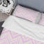 Chevron rose en zigzag - ensemble de housse de couette abstrait - microfibre de polyester-462514210