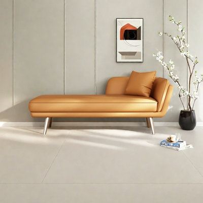 Fauteuil inclinable en similicuir de style minimaliste