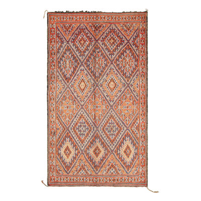 One-of-a-Kind 6'6x11'8 1950s Wool Area Rug