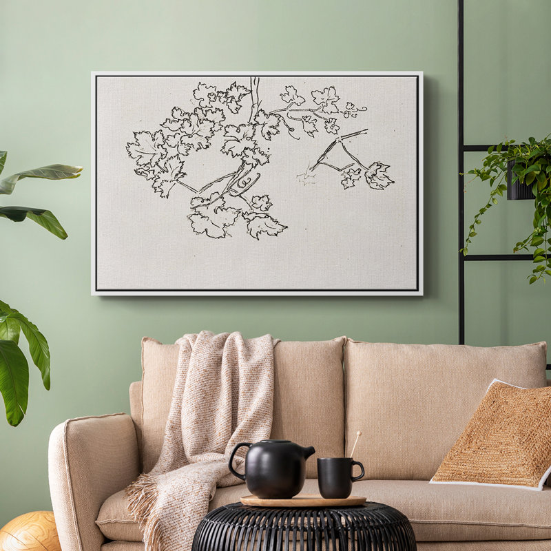 "Croquis rétro-X III" sur toile, Blanc, H 25 po x l 37 po