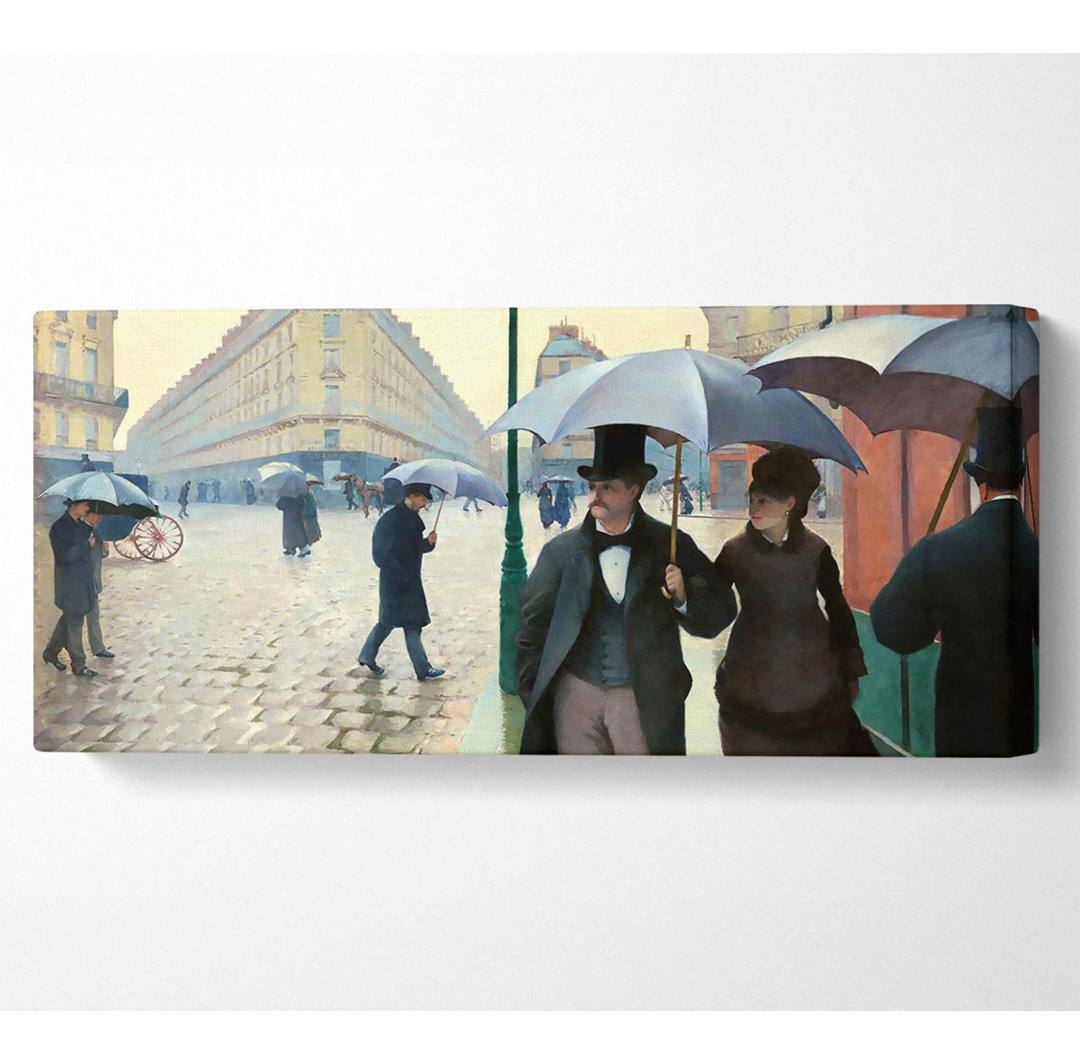 Leinwandbild Gustave Caillebotte Pariser Straße an einem Regentag