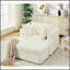 Chaise longue en velours côtelé surdimensionnée confortable avec repose-pieds pour une détente et un style ultimes