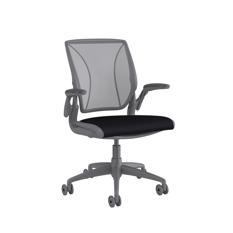 Diffrient World Wool Task Chair, Gray, Catena/Caraway, Corde/Peacock