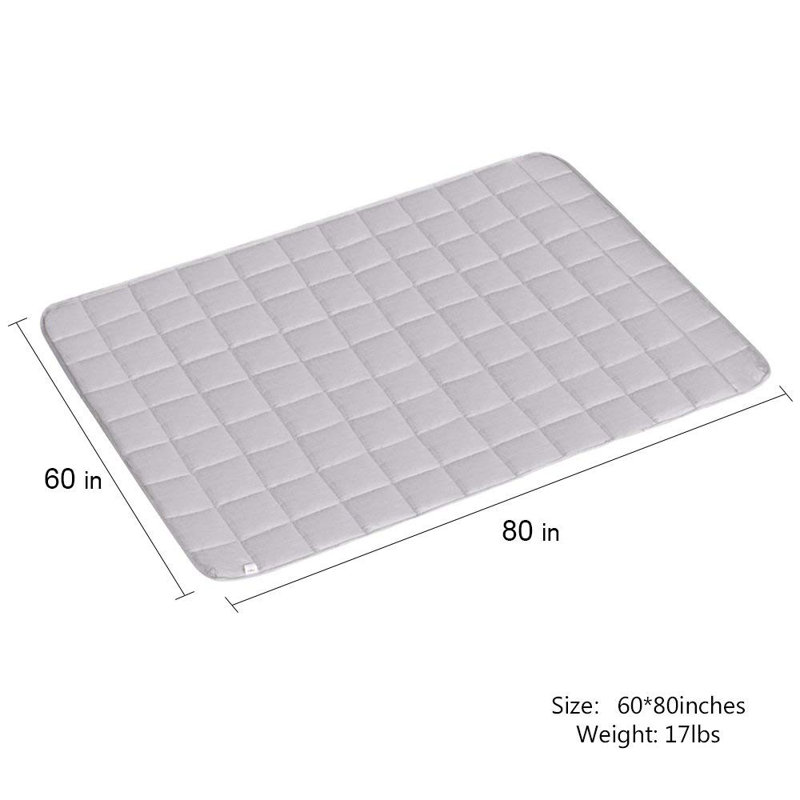 Couverture en coton Nex, Gris clair, 17 lb, l 60 po x L 80 po