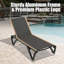 Ensemble de 2 chaises longues pour piscine avec table d'appoint, chaise longue d'extérieur réglable en aluminium-1519022313