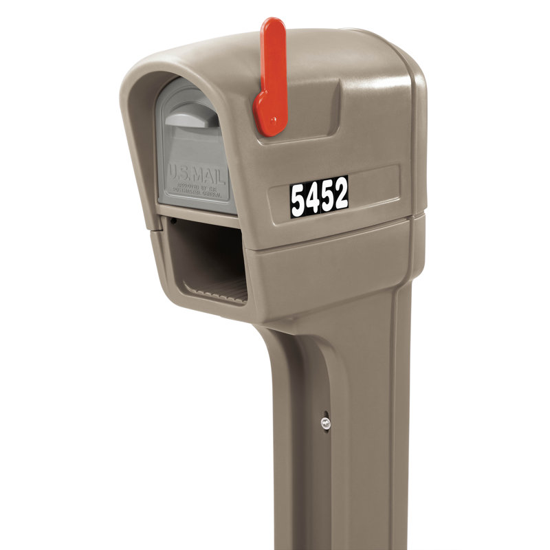 Step2 MailMaster Plus Post Mounted Mailbox, Stone Gray