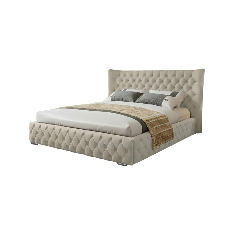 Achilleas Upholstered Bed, Cream, Super King (6')