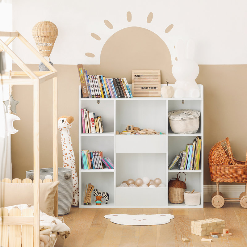 Lakesa 104cm H X 106cm W Furniture Toy Storage Kids Bookcase