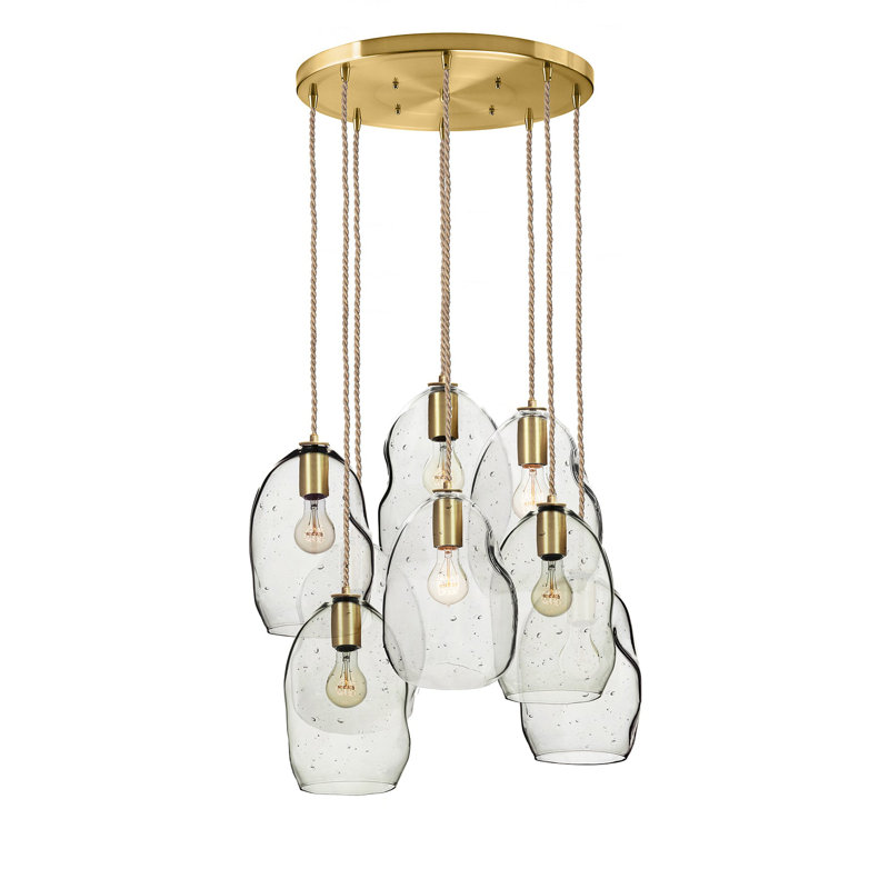 Bubble 8 - Light Chandelier, Brass, 100" H x 24" W x 24" D, LED