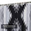 Rideau de douche imperméable noir et blanc avec 12 crochets Aztec Southwestern-1681277101