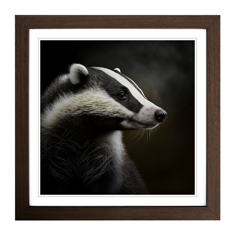 Single Picture Frame Print on Wood, Walnut