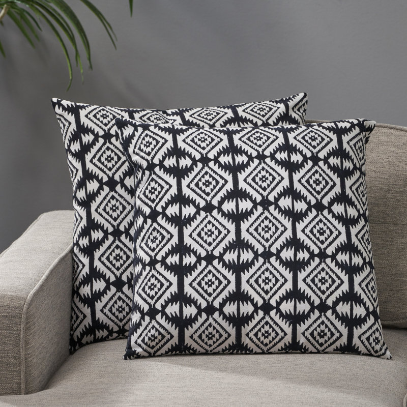 Housse de coussin en coton Doris, Housse de coussin seulement - sans coussin