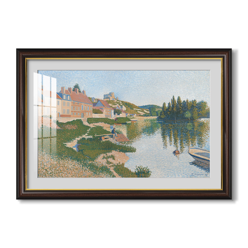 Les Andelys, Côte d'Aval, 1886-Paul Signac-Impression encadrée personnalisée, Dimensions intérieures 24 po x 34 po