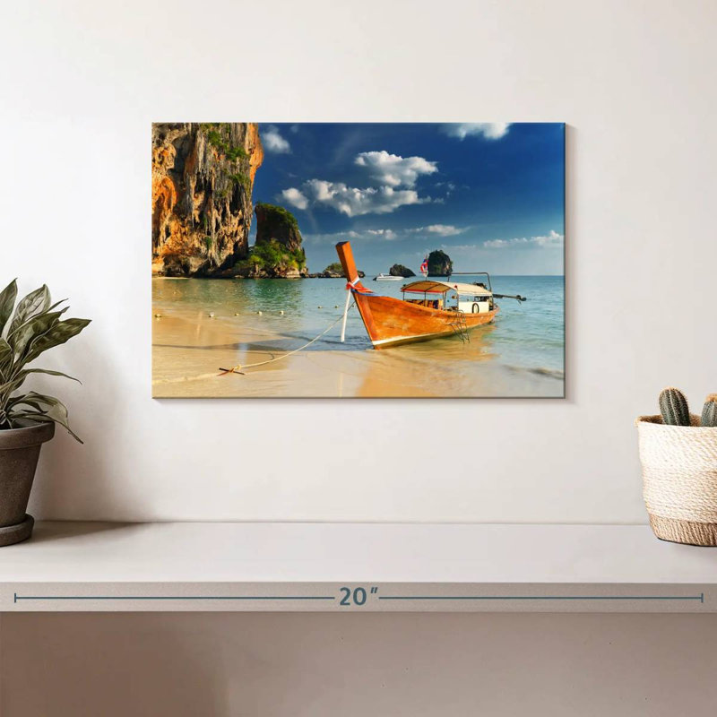 Bateau Mehar à Railay Beach, H 8 po x l 12 po