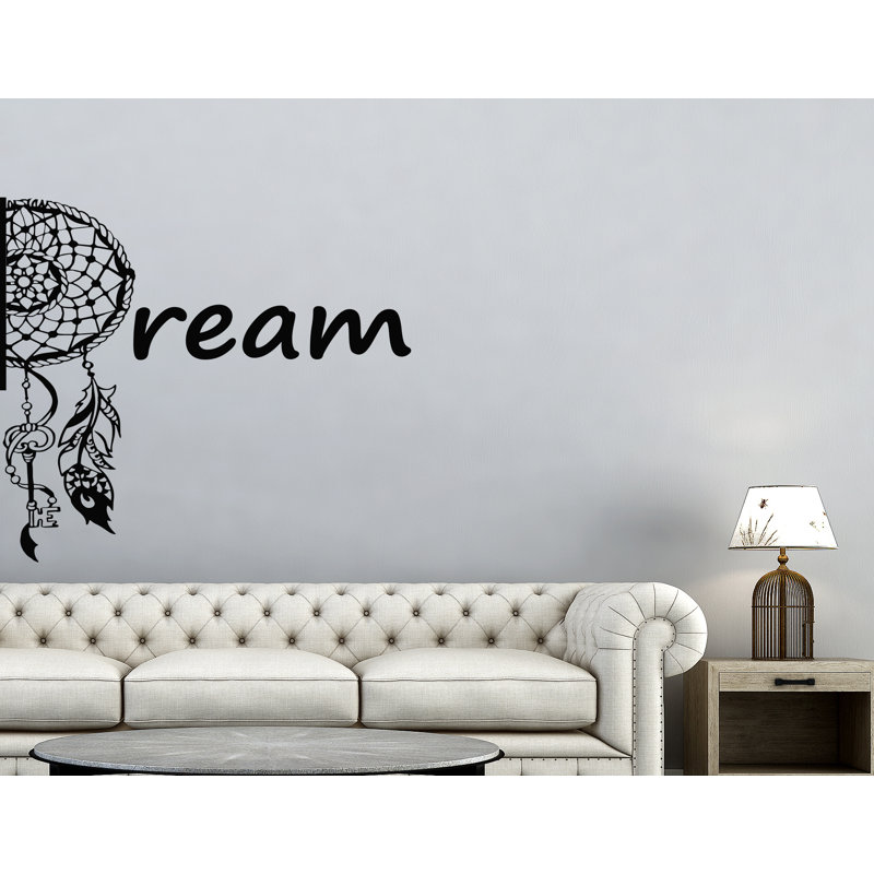 Décalcomanie murale Dreamcatcher, Noir, H 22 po x l 25 po