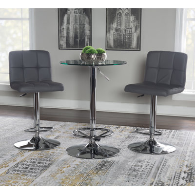 Aishvi Glass Top Pedestal Dining Set