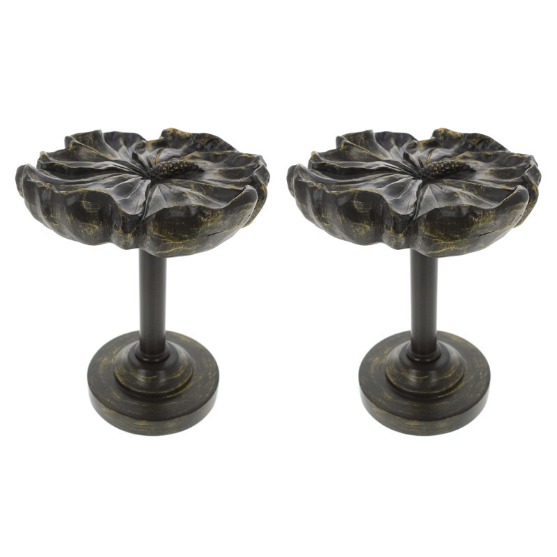 Retenue de rideau Nickson Hibiscus Drapery Medallion, Bronze/Doré