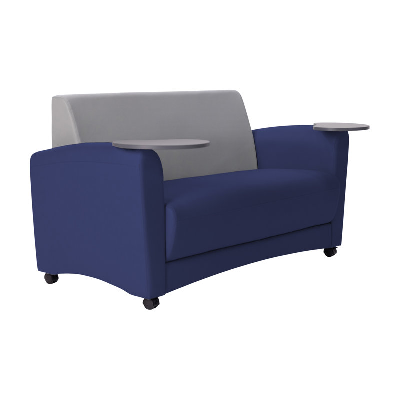 Canapé rembourré avec tablette Pro Series, Gris / bleu marine / Strandz cosmique