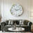 Round Wall Clock Twinkle Crystal Diamond Wall Clock With Silver Beveled Glass Edging