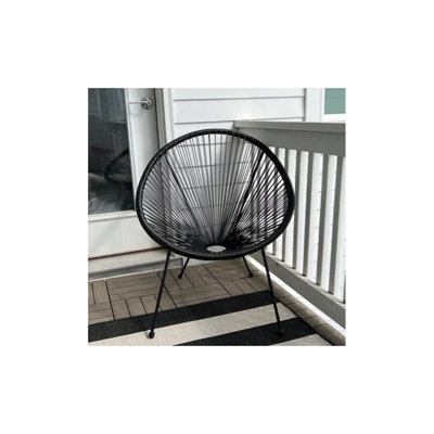 Outdoor Vinyl Acapulco Patio Chair With Frame (Set Of 2)