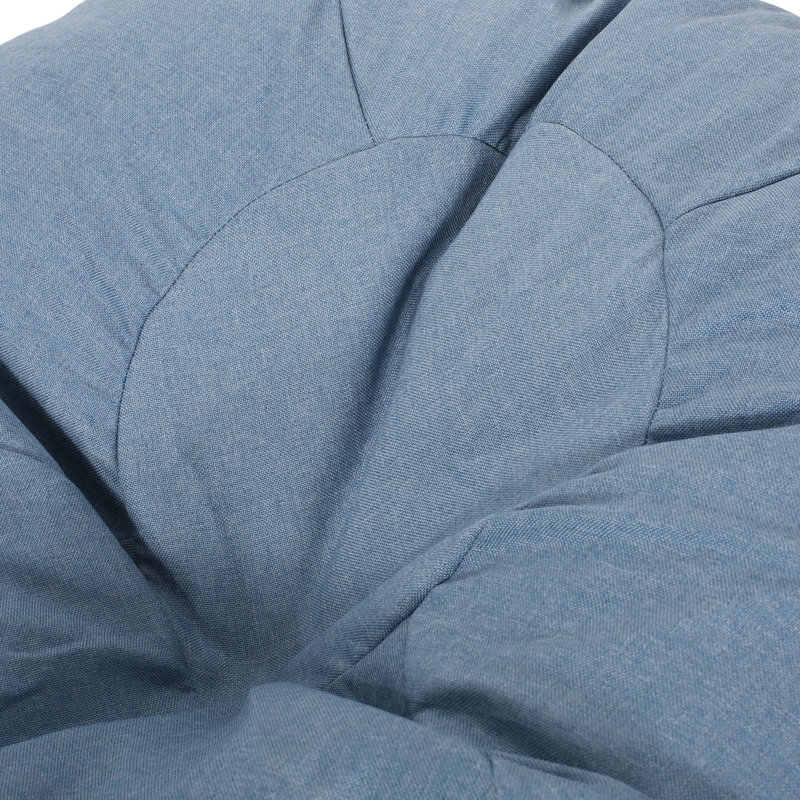 Fauteuil à billes bleu sarcelle 3 pieds - moderne et élégant avec housse de fermeture à glissière amovible remplie de mousse
