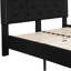 Base de lit plateforme tapissier arquée avec capitonnage Aluino - Aucun sommier tapissier requis-28940811-28940809