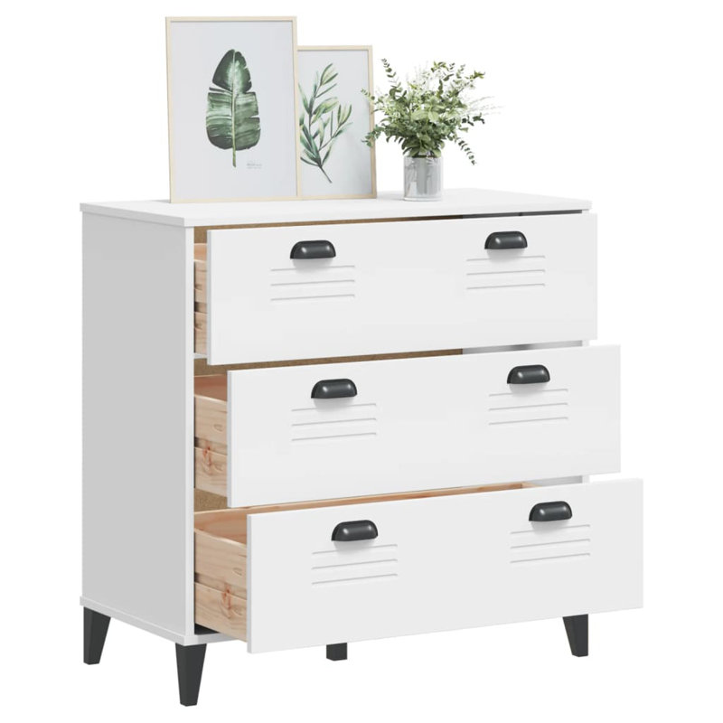 Arshi 80cm W Chest of Drawers, White