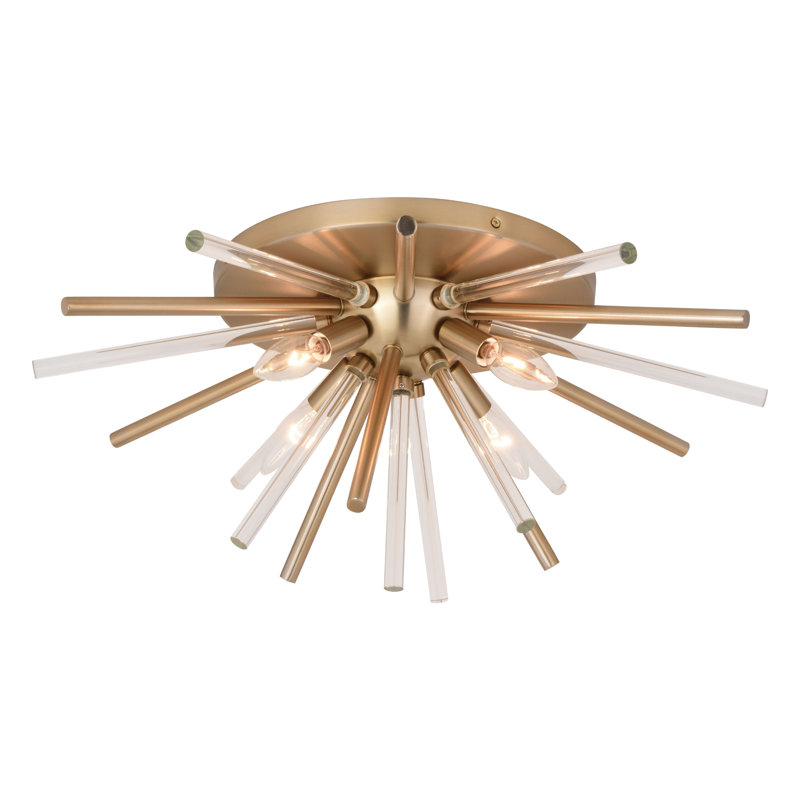 Aalke Flush Mount, Natural Brass