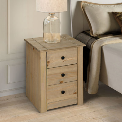 Aadi 46cm W Solid Wood Bedside Table