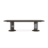 La Moda Square Solid Wood Extendable Double Pedestal Dining Table