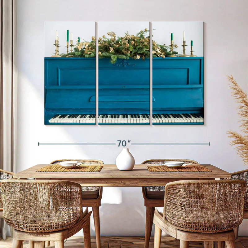 Abarca Classic Blue Piano, H 42 po x l 65 po
