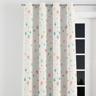 Kids Celestial Blackout Curtains - Night Azib Velvet Grommet Curtain - 1 Panel