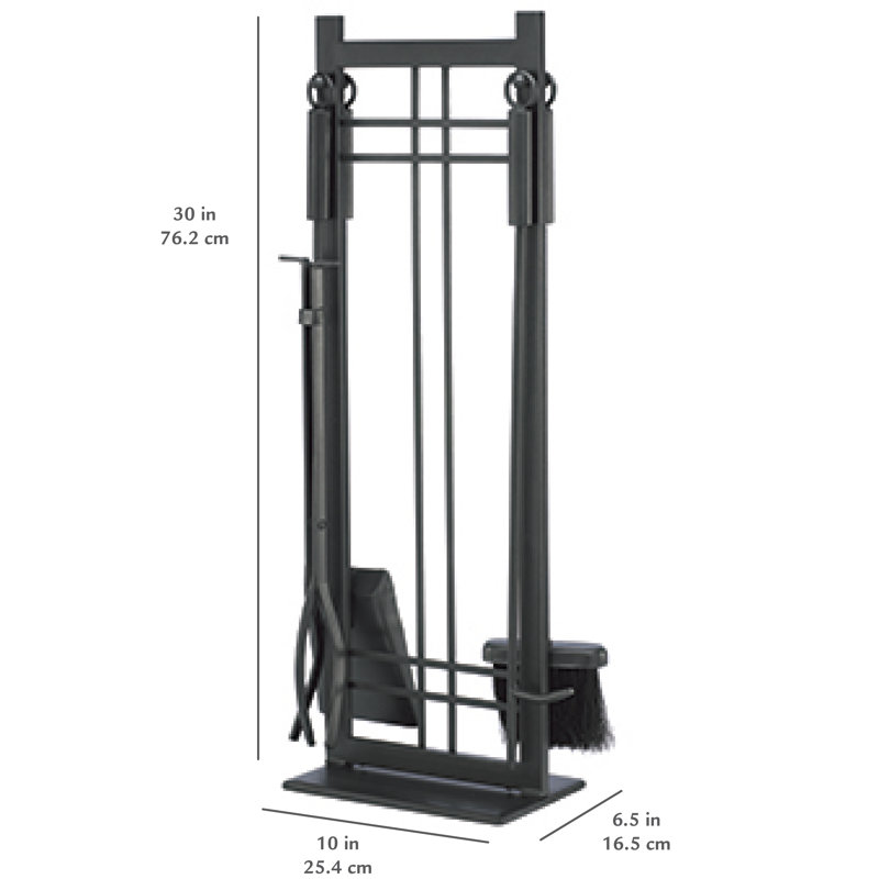 Maratea Steel Fireplace Tool Set