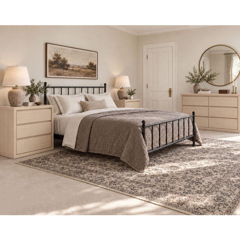 76.2 cm W Bedside Table, Ivory White