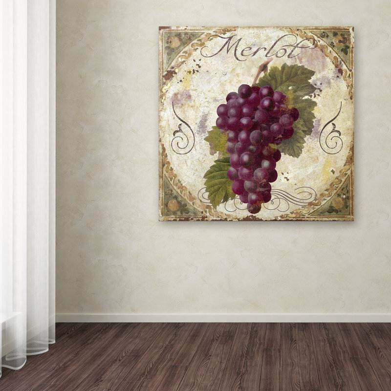 Tuscany Table Merlot Canvas Art with Wooden Frame