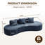 Canapé modulaire courbé Boneless avec coussins-57548855