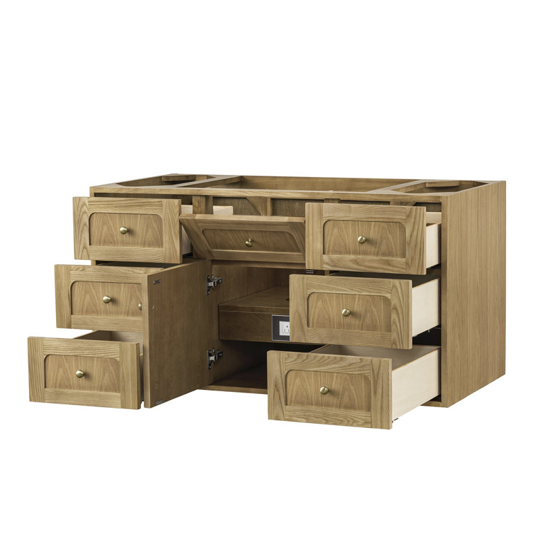 Laurent 48'' W Single Bathroom Vanity Base, Light Natural Oak
