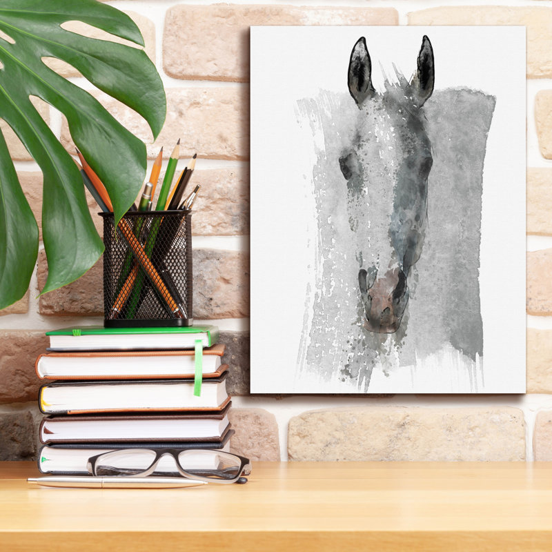 «Watercolor Horse Portrait» par Irena Orlov, H 16 po x l 12 po x P 0,75 po
