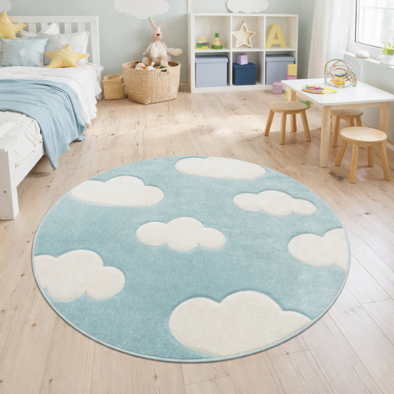 Tapis pour enfants Aquilina, Rond 6 pi 7 po