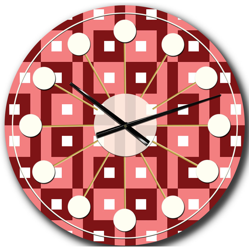 Horloge murale rétro Mid-Century, Grand