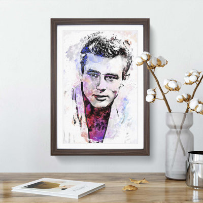 James Dean in Abstract - Framed Print