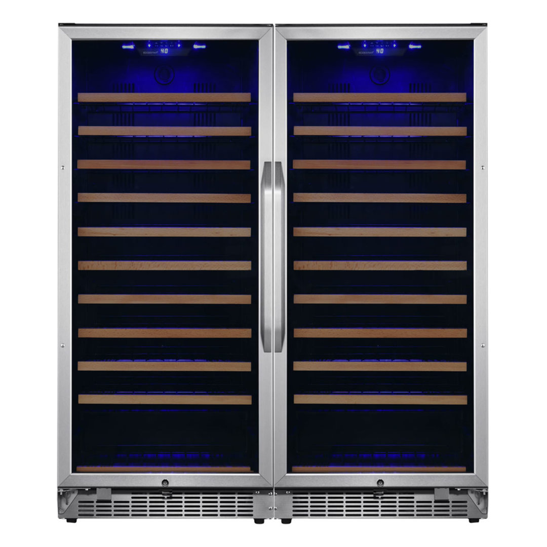 EdgeStar Dual Zone 46.88'' Freestanding 222 Bottle Wine Refrigerator with Reversible Door EdgeStar